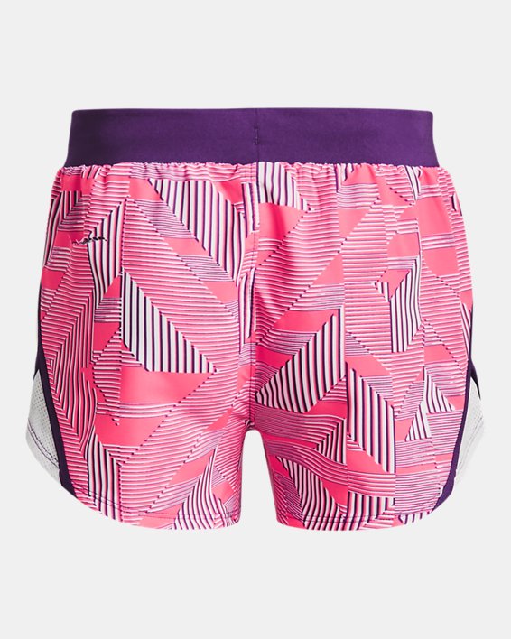 Girls' UA Fly-By Printed Shorts, Pink, pdpMainDesktop image number 1